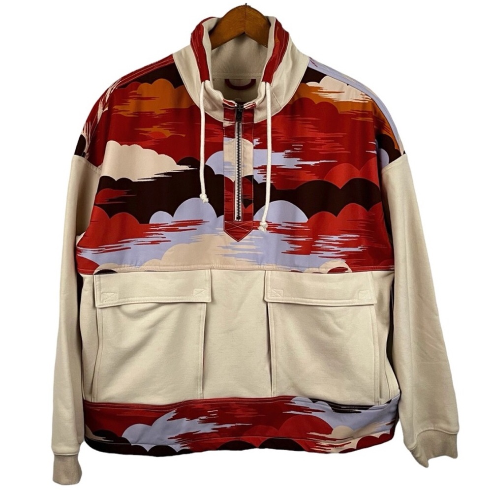 FREE PEOPLE MOVEMENT Daybreak Sweat 1/2 Zip Pullover Jacket / Chai Combo / XS - Picture 5 of 14